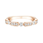 ROUND SHAPED MOISSANITE MINIMALIST WEDDING BAND Mapple Gems